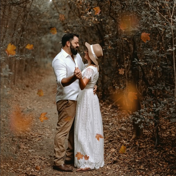 White lace maxi dress- worn once - Picture 1 of 4